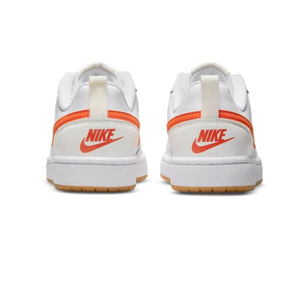 NEW NIKE Court Borough Low YOUTH (Kids) Size 6Y White/ Orange - Picture 4 of 7